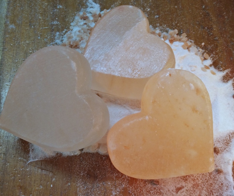Himalayan Salt, Pink, Bath/Massage Block, Heart Shaped